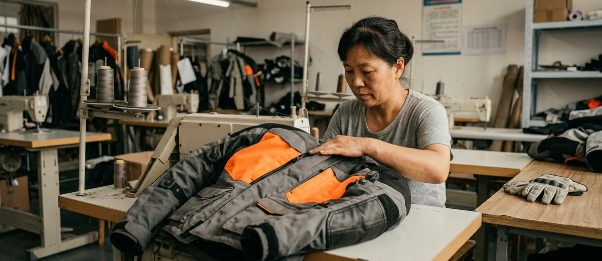 Touring jacket variant with high-visibility panels on the chest and shoulders