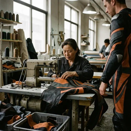Made-to-measure leather race suit