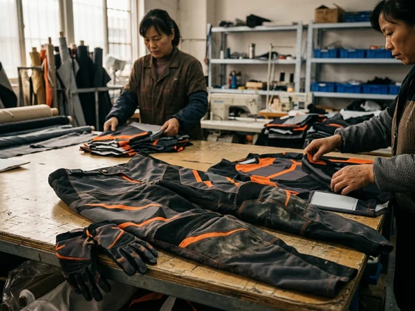 Women's motocross gear cut on women's blocks