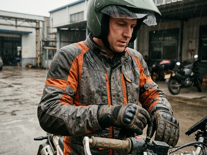 ADV touring jacket in the rain