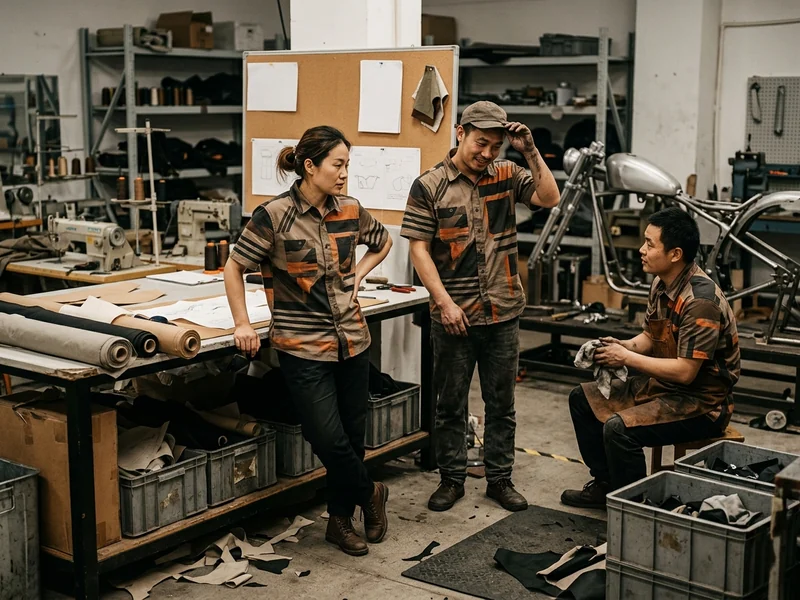 Pit crew in shirts printed from the rider kit's profile