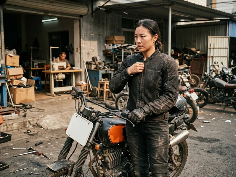 Summer mesh motorcycle jacket on a hot day