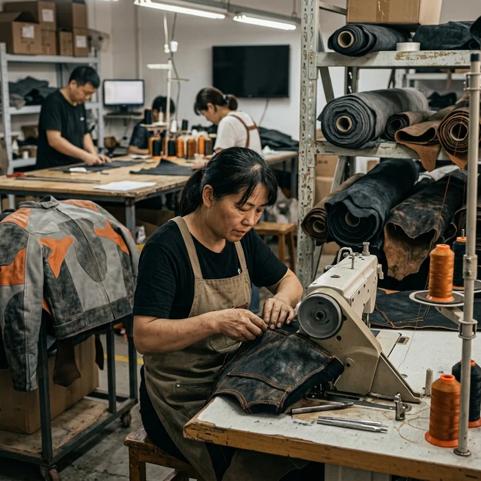 Leather race suit construction