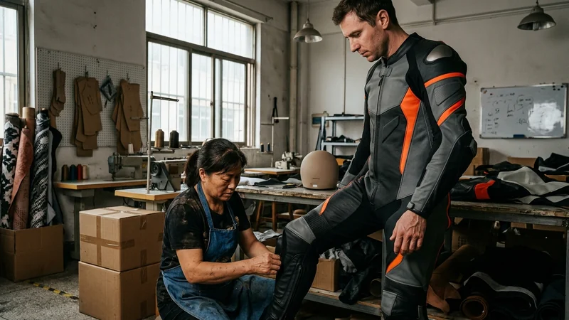 Made-to-measure leather race suit