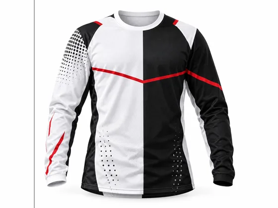 Custom motocross jersey with all-over sublimation, team colorway