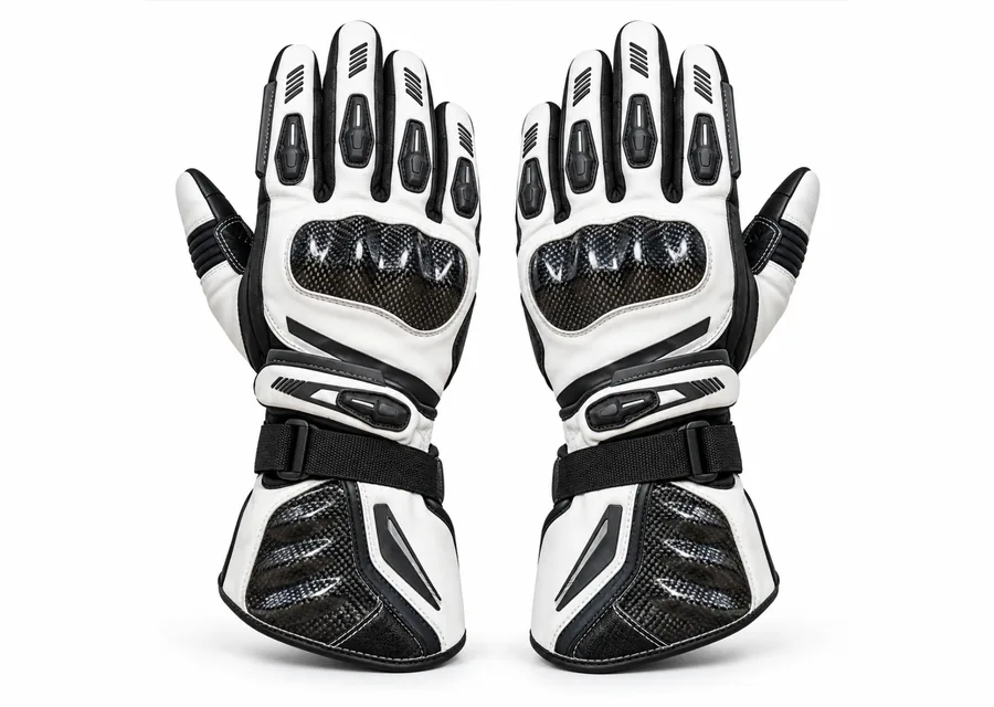 Riding gloves with knuckle protector pockets