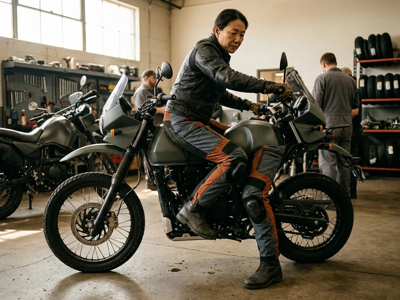 Instructor demonstrating a riding position in custom riding pants