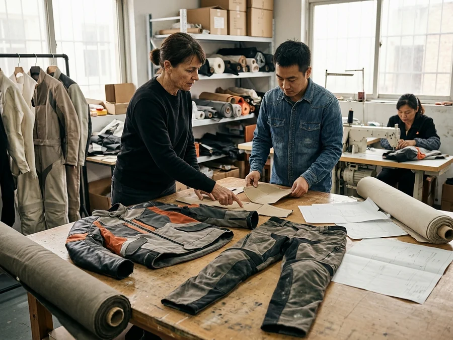Brand product manager working from one block across several styles