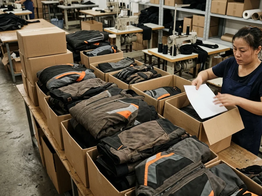 Packed-order photo set with every bag in the frame