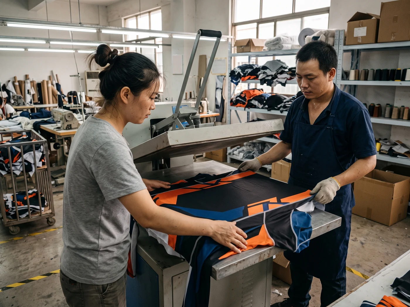 The pressed polyester panel with the design the right way round and the color in the fiber