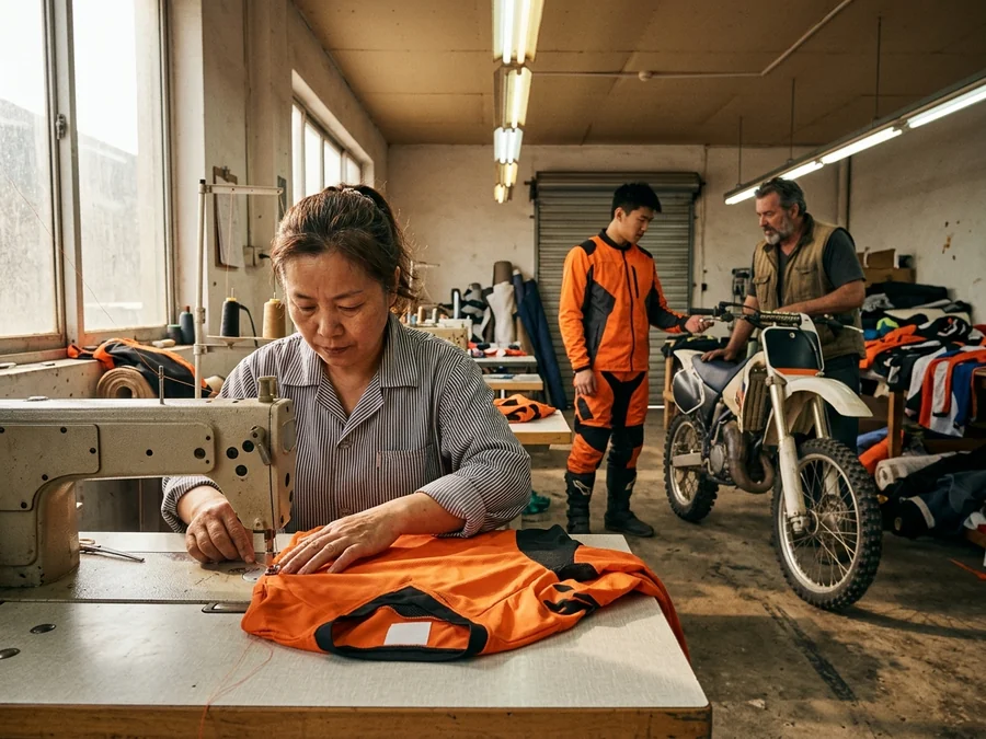 Riding school students from youth to adult in the school colors